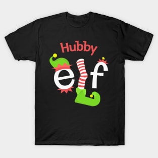 Hubby Elf Matching Family Christmas Tee T-Shirt